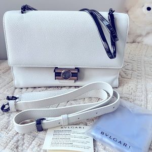 BVLGARI Monete Flap Cover White Bag